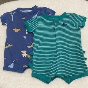 Carter’s Baby boy - 2 pack cotton Rompers (0-3 months)